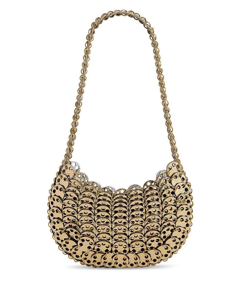 ラバンヌ レディース バッグ レザー Rabanne Leather & Metal Disc Handbagold/Silver ゴールド