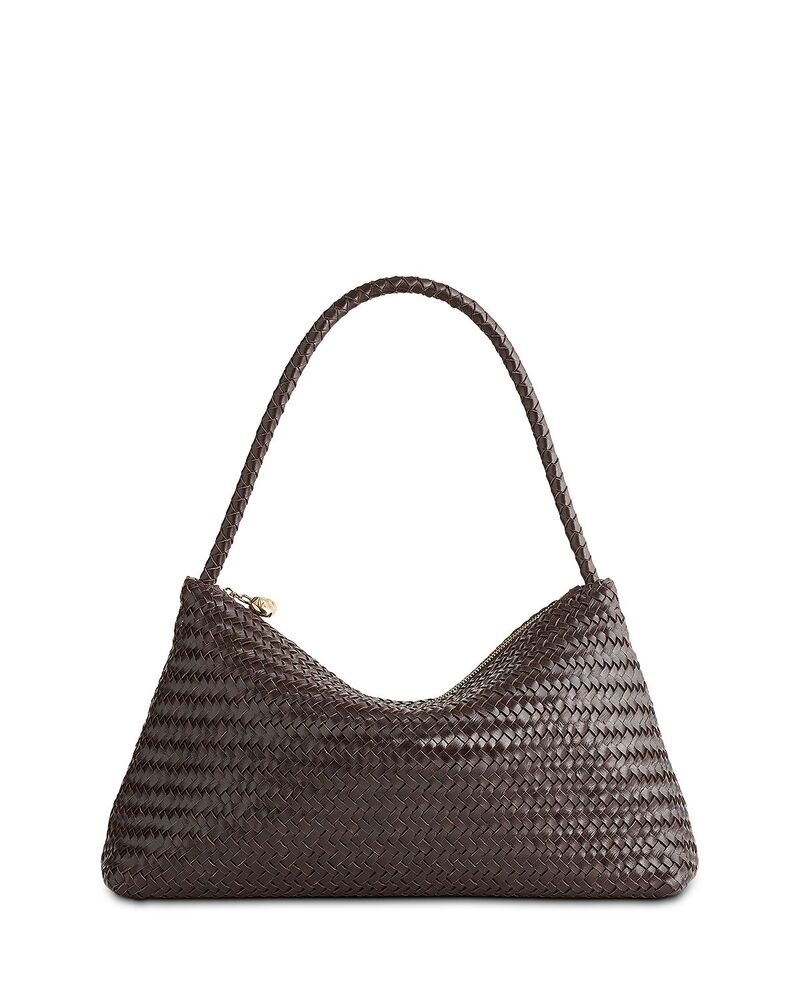 メイドウェル レディース バッグ レザー Madewell The Signature Woven Collection Large Leather Shoulder Bag Coffee Bean コーヒー