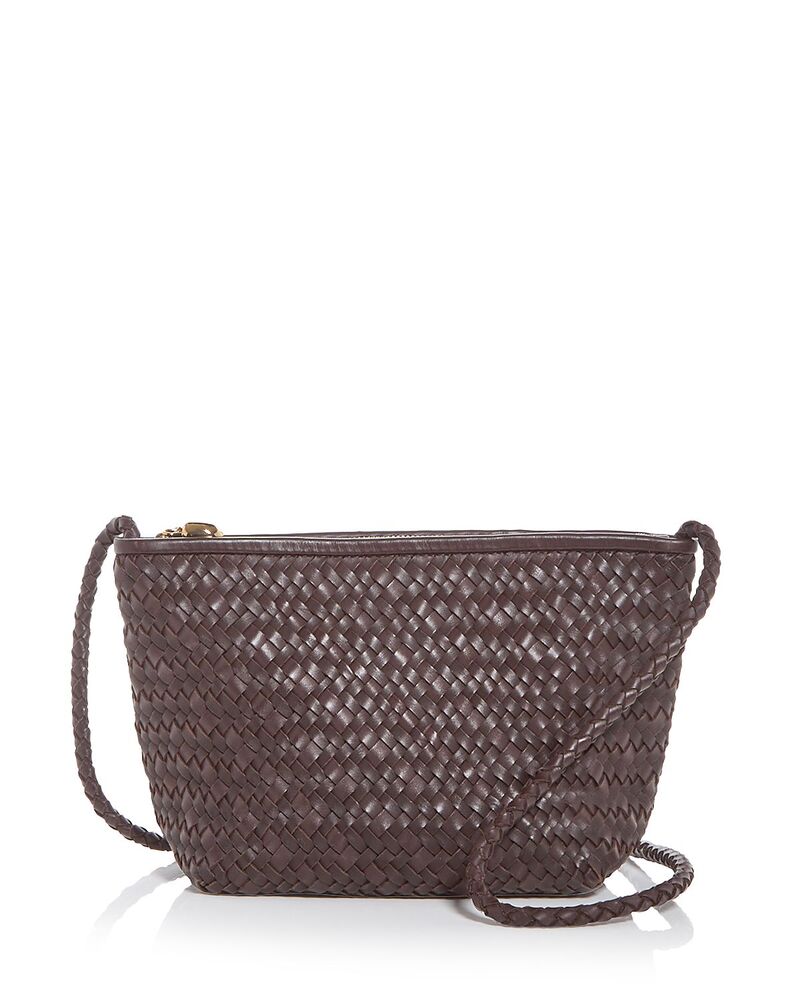 メイドウェル レディース 御徒面子 なめし革 Madewell Signature Woven Leather Crossbody Bag Coffee Bean 珈琲