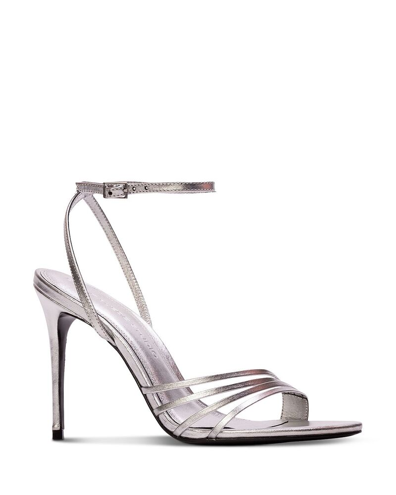 ブラックスエードスタジオ レディース シューズ サンダル レザー Black Suede Studio Women's Ella 100 Strappy Leather Sandalsilver シルバー