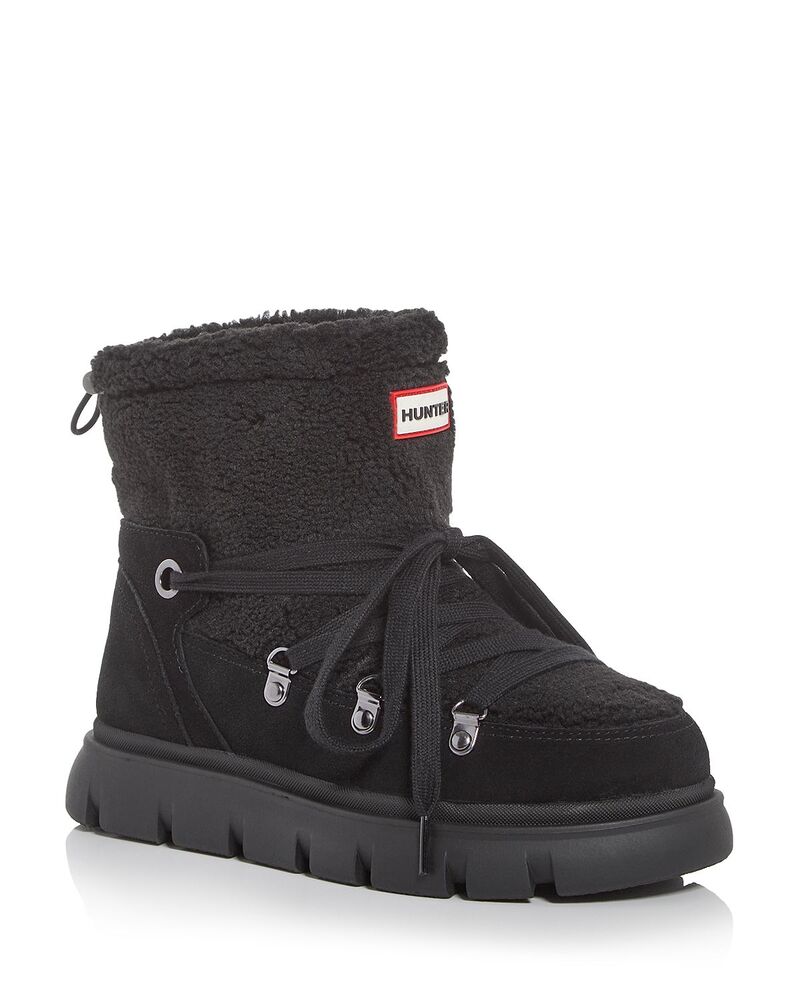 ハンター レディース シューズ ブーツ・レインブーツ Hunter Women's Moriah Faux Fur Waterproof Booties Black 001 ブラック