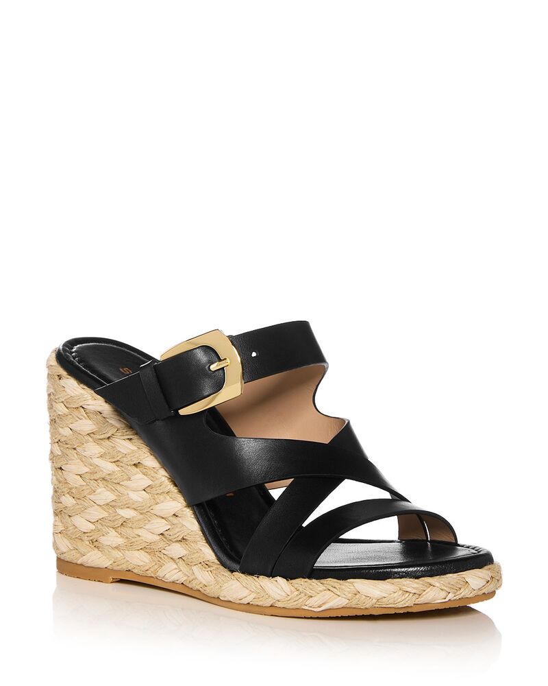 スチュアート ワイツマン レディース シューズ サンダル Stuart Weitzman Women'sai Espadrille Wedge Sandals Black ブラック