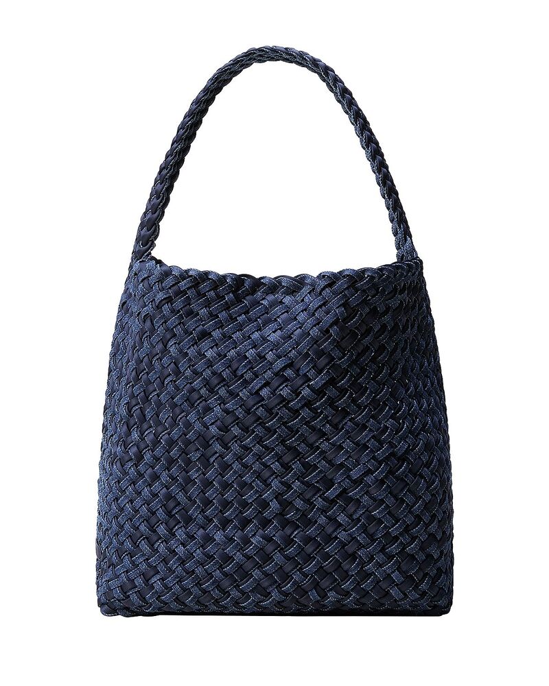 ナゲディ レディース バッグ NAGHEDI Nomad Medium Double Weave Hobo Bag Indigo インディゴ