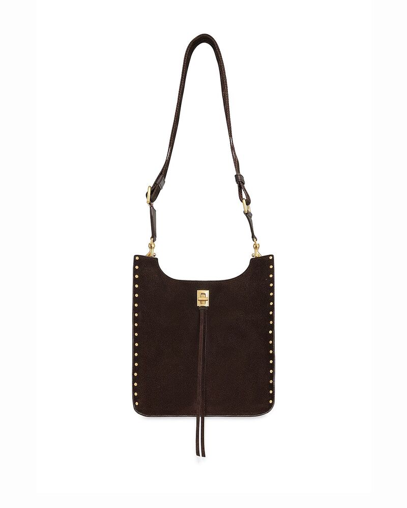 レベッカミンコフ レディース バッグ スエード Rebecca Minkoff Darren Medium Suede Feed Bag Fondant