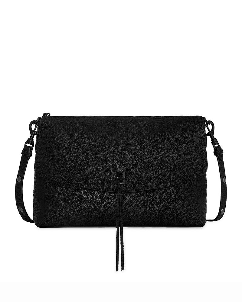 レベッカミンコフ レディース バッグ レザー Rebecca Minkoff Darren Large Top Zip Leather Crossbody Black ブラック