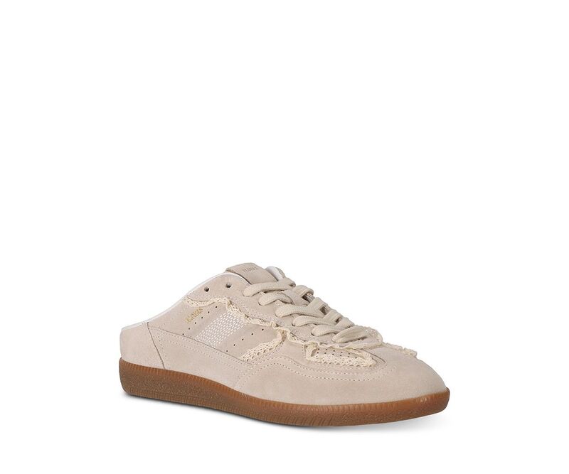 アロハス レディース シューズ スニーカー なめし革 ALOHAS Women\u0027s 結核症.490 Mule Crochet Cream Leather Sneakers Cannoli Cream 皮膚軟化剤