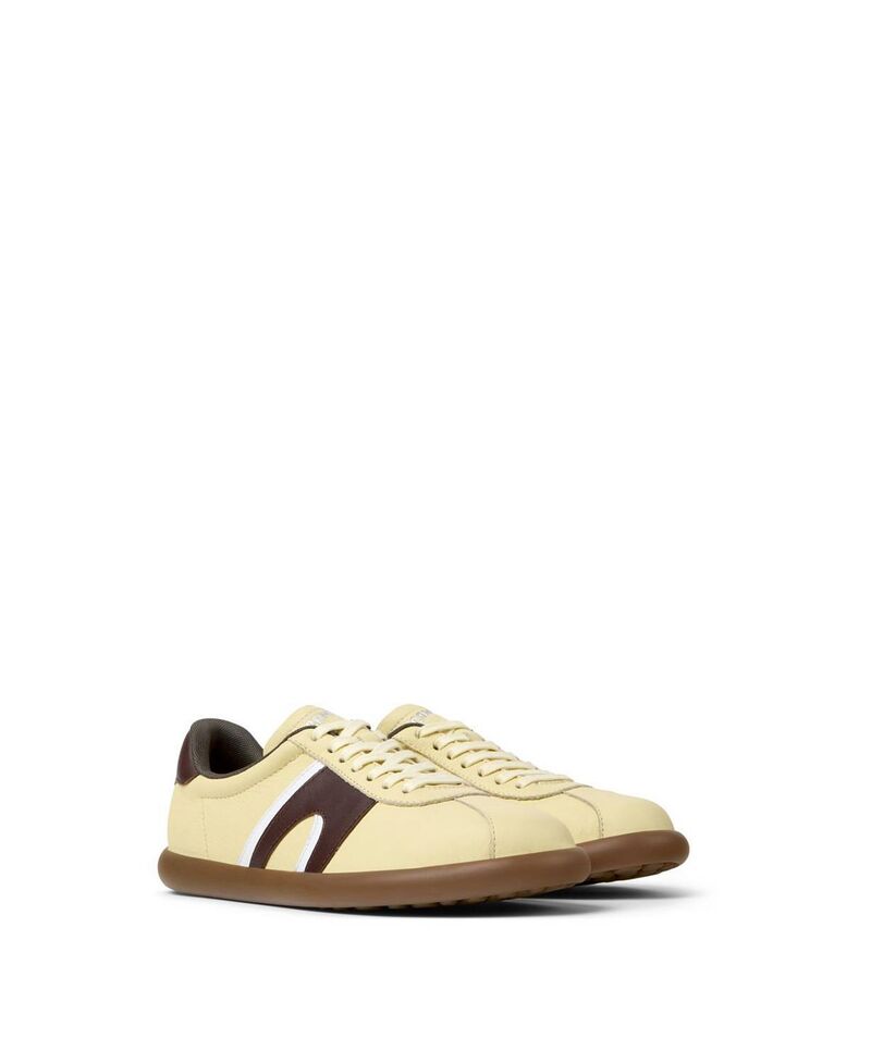 カンペール レディース シューズ スニーカー レザー Camper Women's Pelotasoller Leather Sneaker Yellow イエロー｜ReVida 店