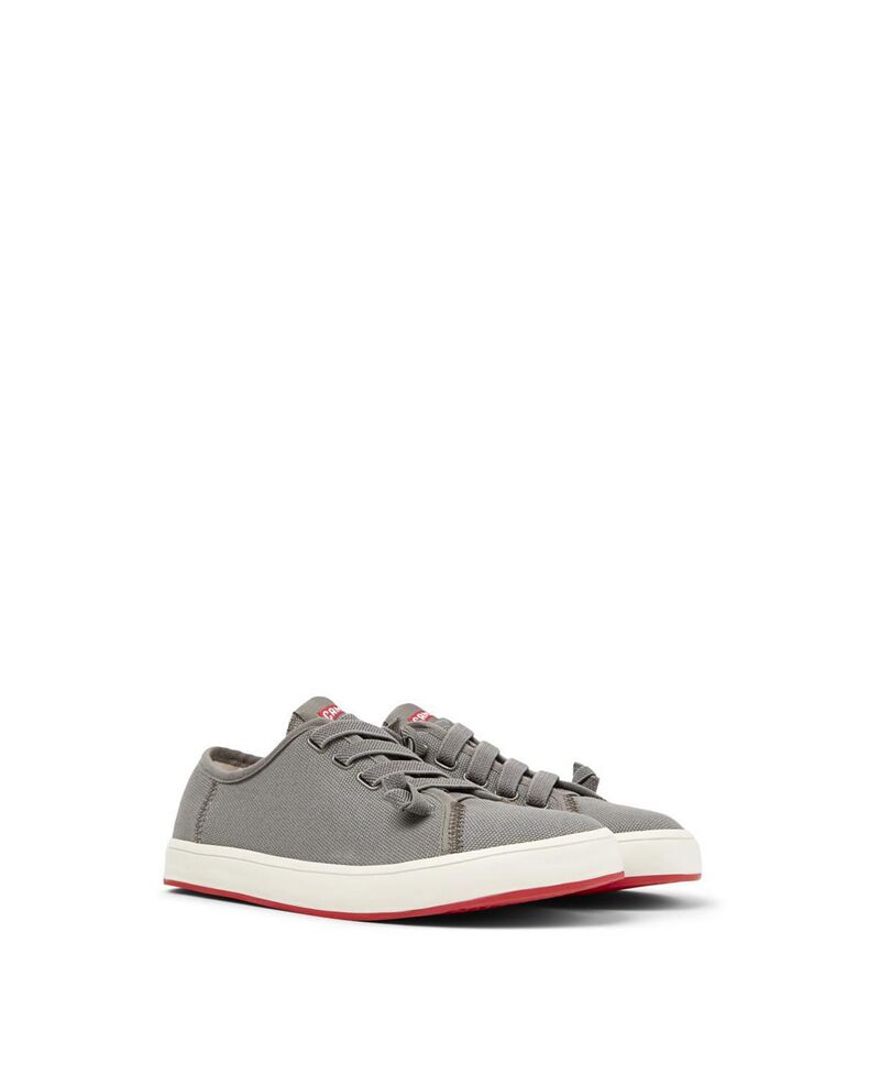 カンペール レディース シューズ スニーカー なめし革 Camper Women\u0027s Peu Rambla II Leather Sneaker Grey 薄墨色
