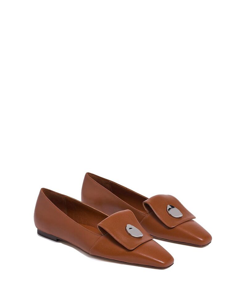 マリオンパーク レディース シューズ スリッポン・ローファー MARION PARKE Women's Nappa Mia Loafer Chestnut