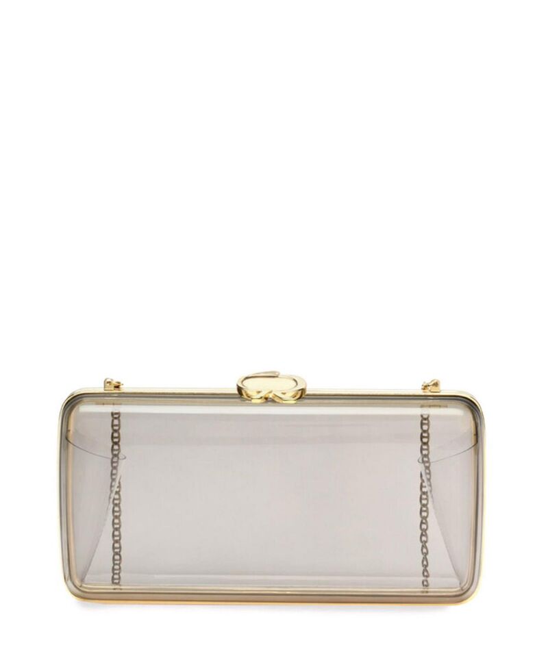 ジャンヴィト ロッシ レディース 御徒面子 Gianvito Rossi Vetra Clutch Grey Plexi 薄墨色