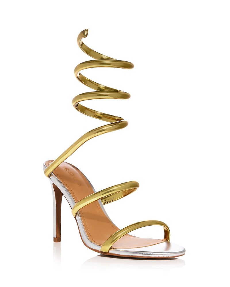 アクア レディース シューズ サンダル AQUA Women Dyon Wrapping Sandals - Exclusive Multi/Silver シルバー
