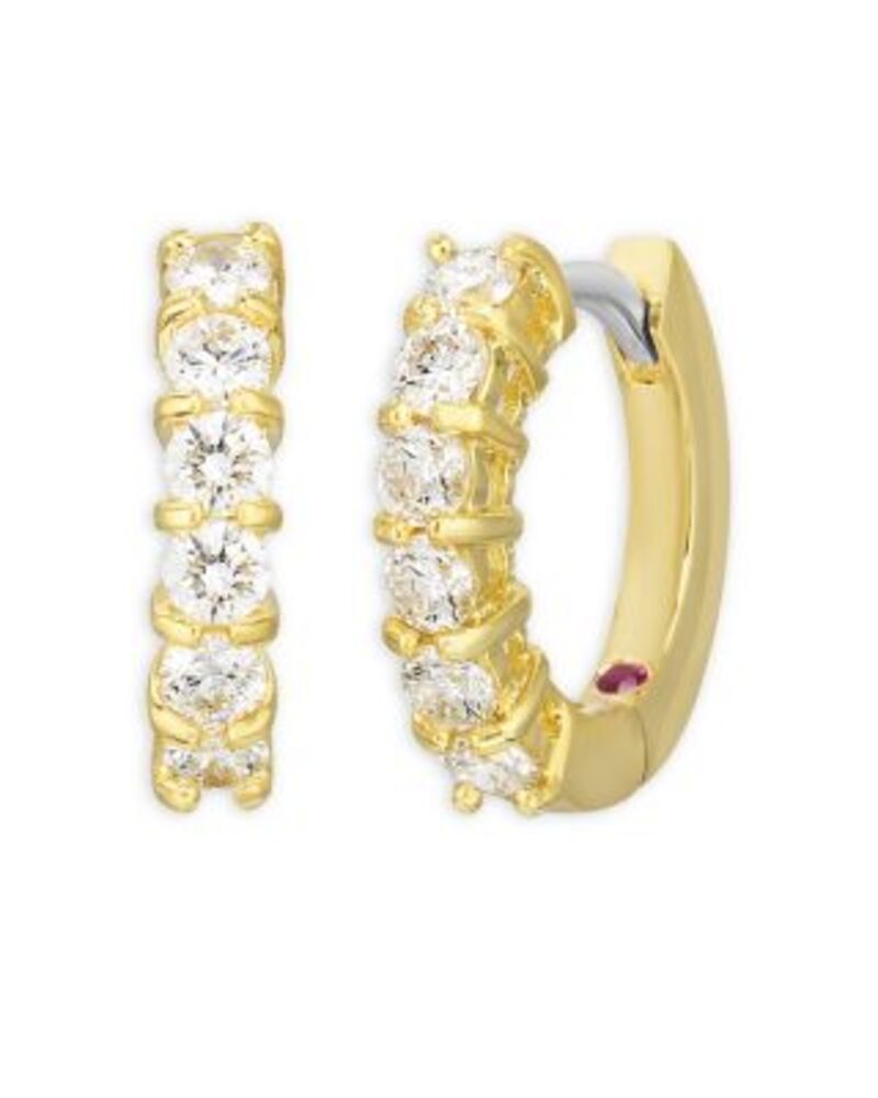 ロバートコイン レディース アクセサリー ピアス・イヤリング Roberto Coin 18K Gold Perfect Diamond Hoop Earrings One-Size ゴールド