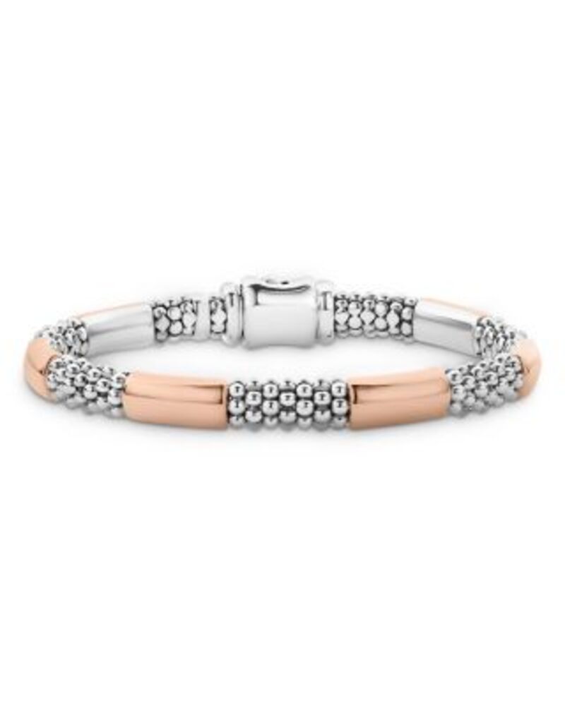 ラゴス レディース アクセサリー ブレスレット・バングル・アンクレット LAGOS 18K Rose Gold & Sterling Silver High Bar Polished & Caviar Bead Bracelets One-Size ゴールド