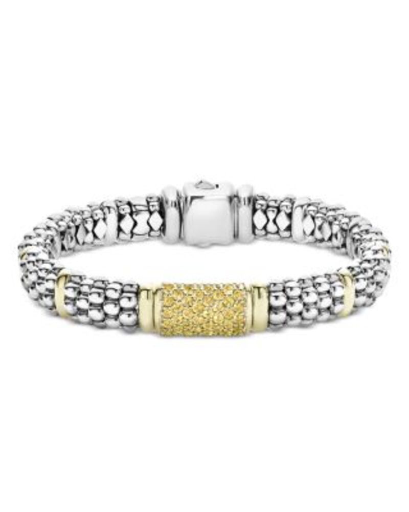 ラゴス レディース アクセサリー ブレスレット・バングル・アンクレット LAGOS 18K Yellow Gold & Sterling Silver Signature Caviar Yellow Sapphire Pav Link Bracelets One-Size イエロー