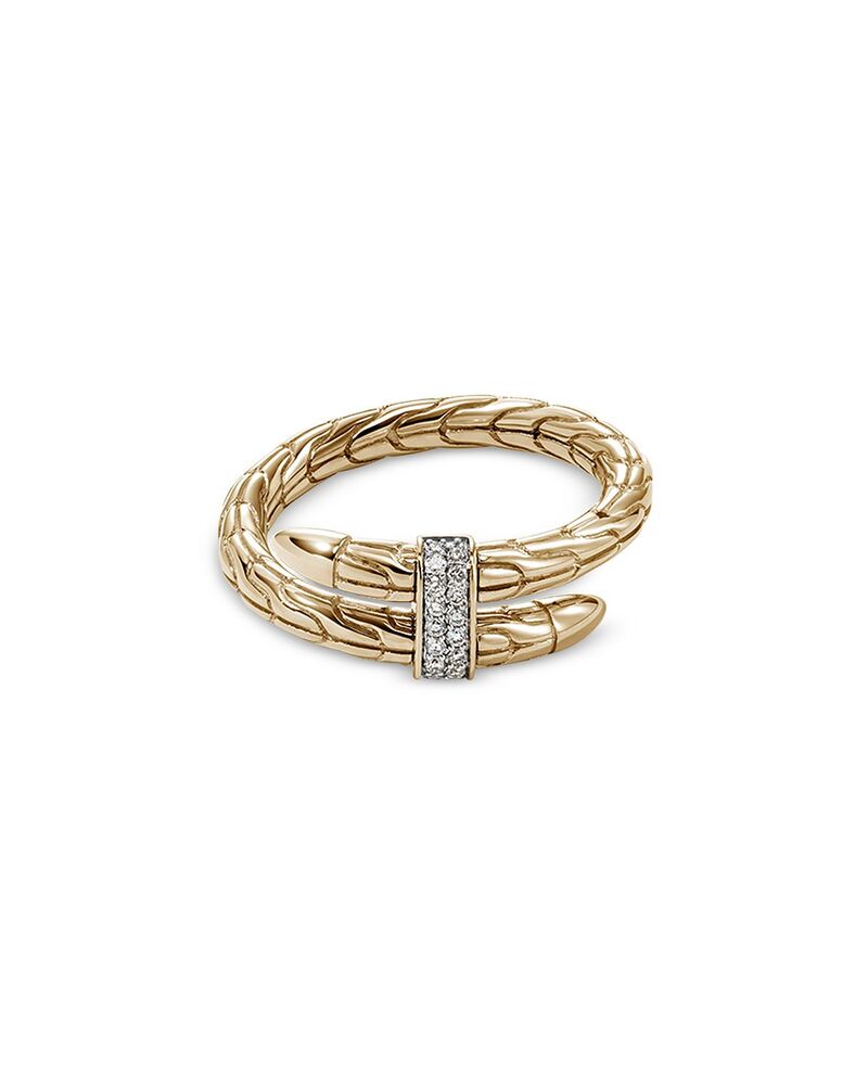 ジョン・ハーディー レディース アクセサリー リング JOHN HARDY 14K Yellow Gold Spear Diamond Wrap Bypass Ringold ゴールド