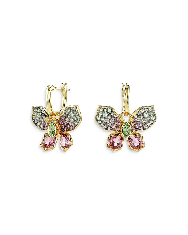 スワロフスキー レディース アクセサリー ピアス・イヤリング Swarovskidyllia Crystal Butterfly Drop Earrings Multi/Gold ゴールド