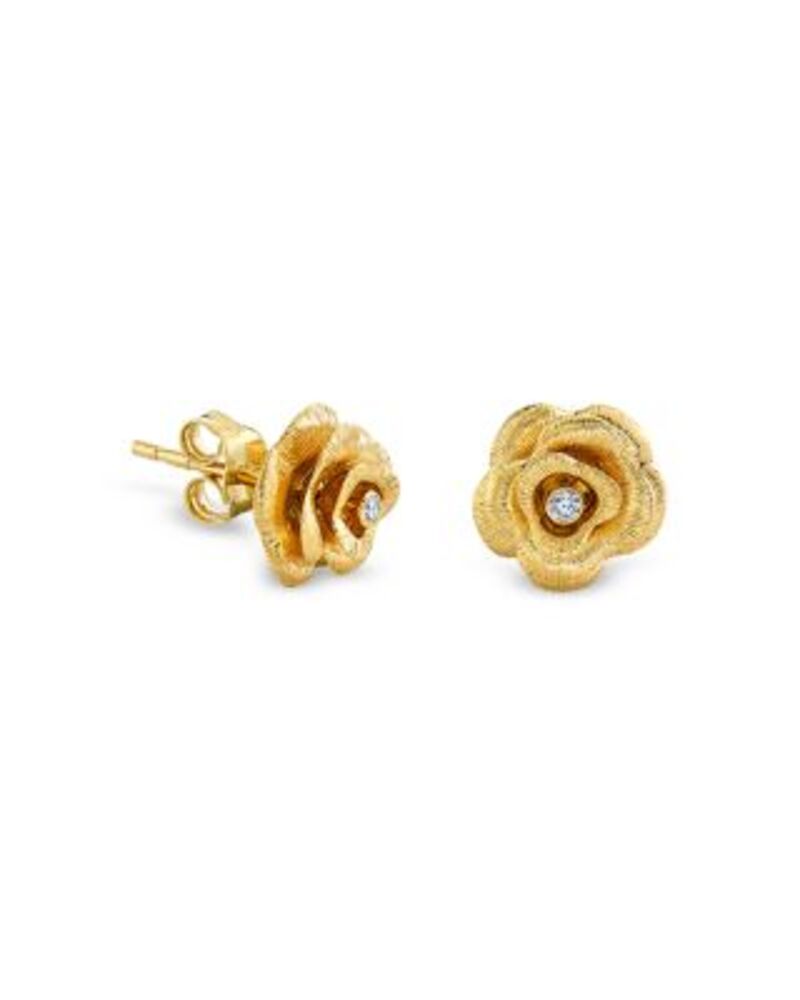 シドニーエヴァン レディース アクセサリー ピアス・イヤリング Sydney Evan 14K Yellow Goldiamond Rose Stud Earrings One-Size イエロー
