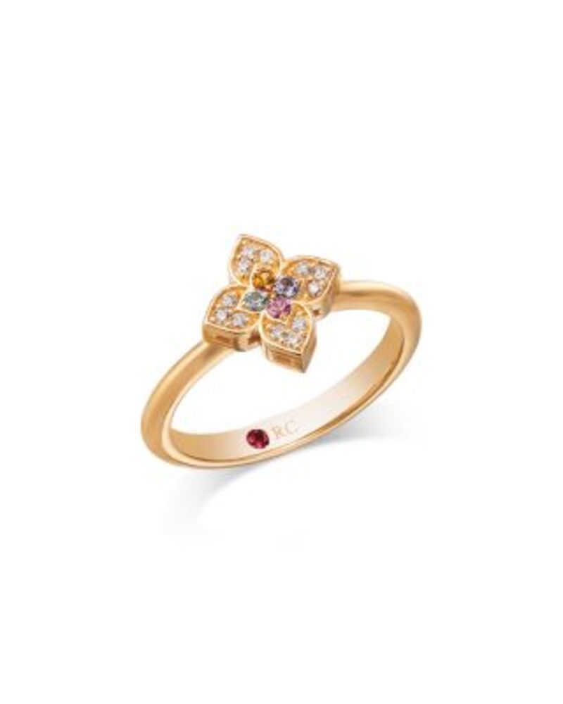 ロバートコイン レディース アクセサリー リング Roberto Coin 18K Rose Gold Venetian Princess Carnevale Multi Gemstone & Diamond Flowering One-Size ゴールド