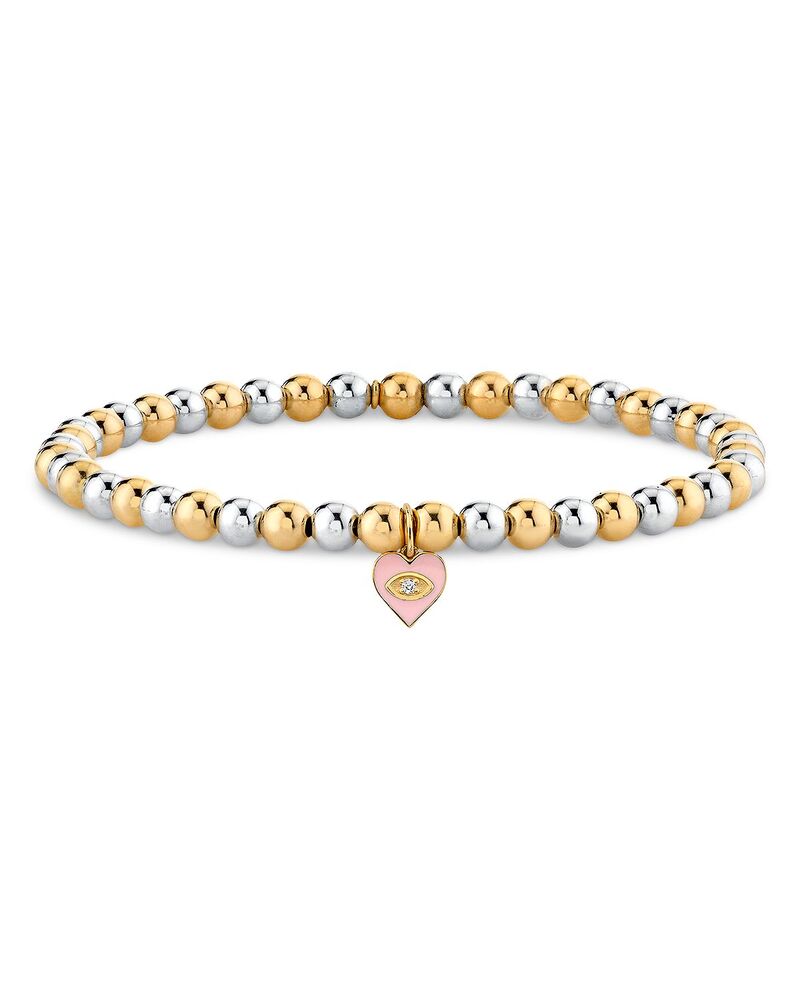 シドニーエヴァン レディース アクセサリー ブレスレット・バングル・アンクレット Sydney Evan 14K Two Tone Goldiamond Chance Heart Charm Bracelet White/Gold ホワイト