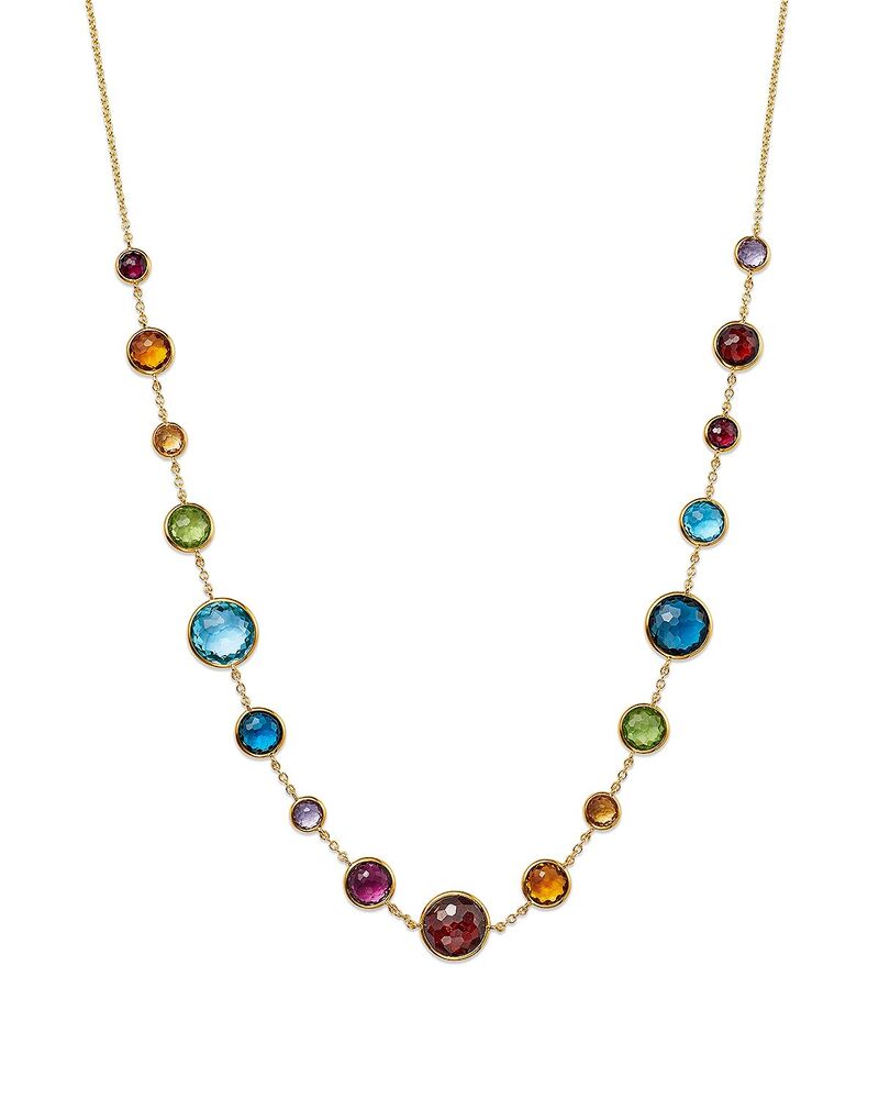 イッポリスタ レディース アクセサリー ネックレス・チョーカー・ペンダントトップ レース IPPOLITA 18K Yellow Gold Lollipop Multi Stone Bezel Collar Necklace 16-18\