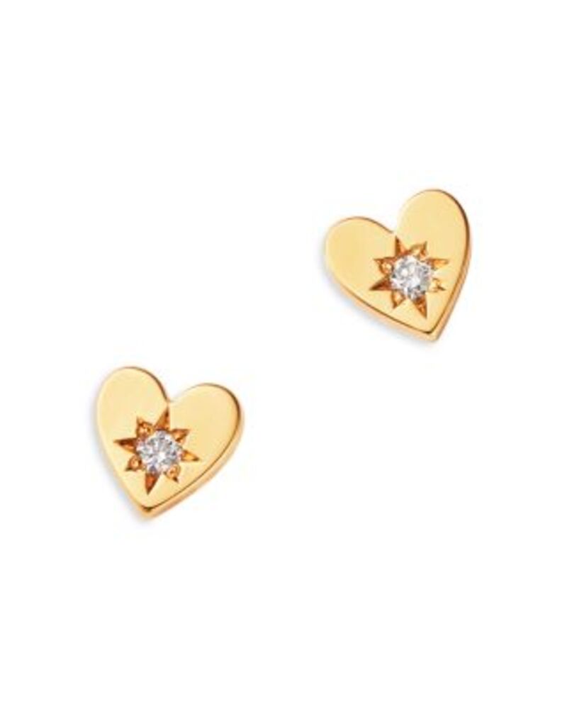 ゾーシッコ レディース アクセサリー ピアス・イヤリング Zo Chicco 14K Yellow Gold Itty Bitty Symbols Diamond Accented Heart Stud Earrings One-Size イエロー