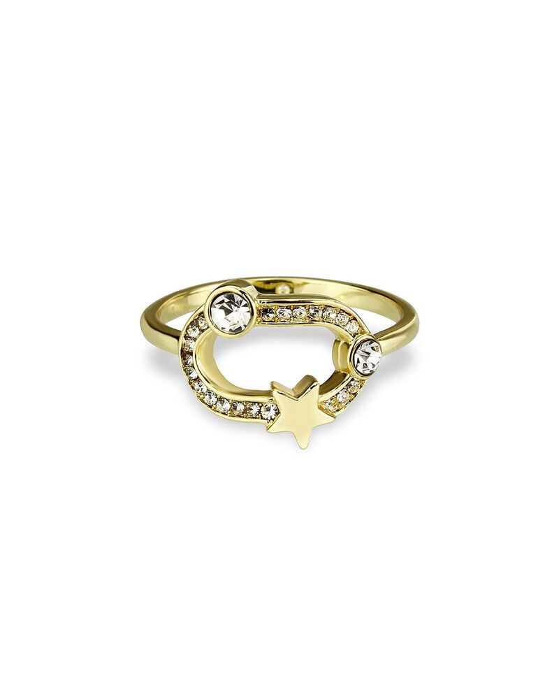 アクア レディース アクセサリー リング AQUA Cubic Zirconia Star Link Ring - Exclusive Gold ゴールド