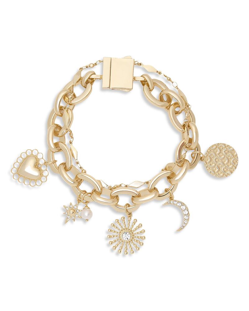 レイミー ブルック レディース アクセサリー ブレスレット・バングル・アンクレット Ramy Brook Sara Crystal & Imitation Pearl Charm Bracelet Gold ゴールド