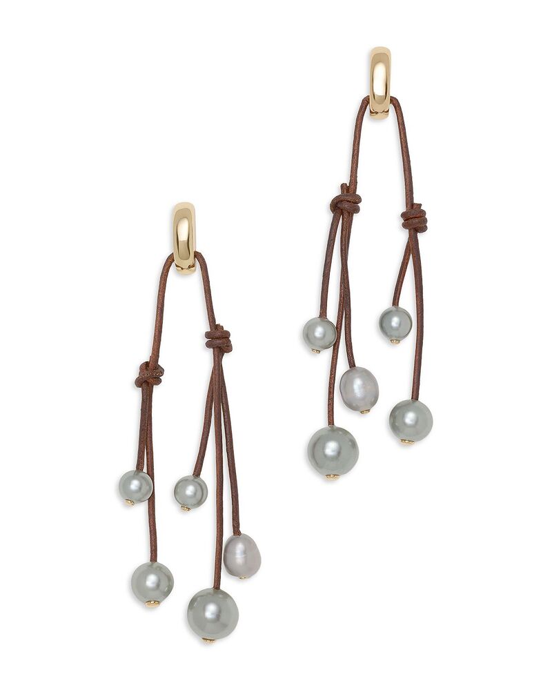 レイミー ブルック レディース アクセサリー ピアス・イヤリング レザー Ramy Brook Riya Cultured Freshwater & Imitation Pearleather Cordrop Earrings Pearl パール 36,270円