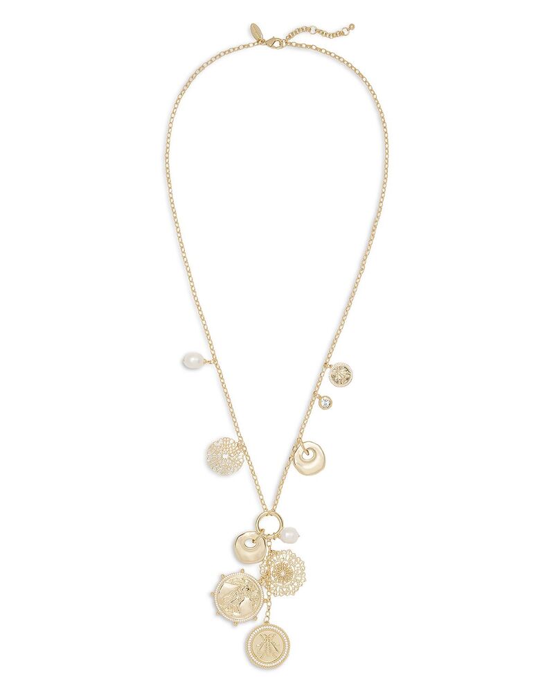 レイミー ブルック レディース アクセサリー ネックレス・チョーカー・ペンダントトップ レース Ramy Brook Selena Crystal & Cultured Freshwater Pearl Charm Necklace 30-32\