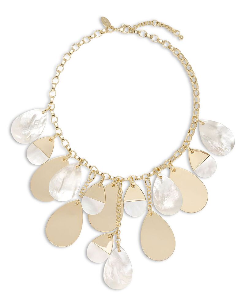 レイミー ブルック メンズ アクセサリー ネックレス・チョーカー・ペンダントトップ レース Ramy Brookarina Mother Of Pearl Pear Shape Charm Statement Necklace 16.5-18.5\