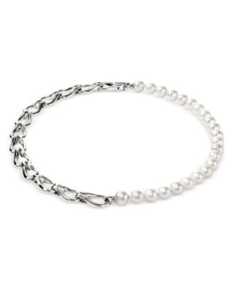 ジョン・ハーディー レディース アクセサリー ネックレス・チョーカー・ペンダントトップ レース JOHN HARDY Sterling Silver Surf Cultured Freshwater Pearl Collar Necklace 16-18\