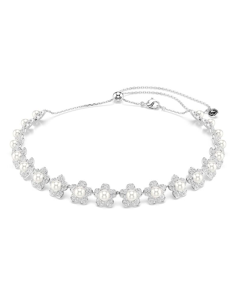 スワロフスキー レディース アクセサリー ネックレス・チョーカー・ペンダントトップ レース Ariana Grande x Swarovski Crystal & Imitation Pearl Flower Choker Necklace 11.75-17.37\