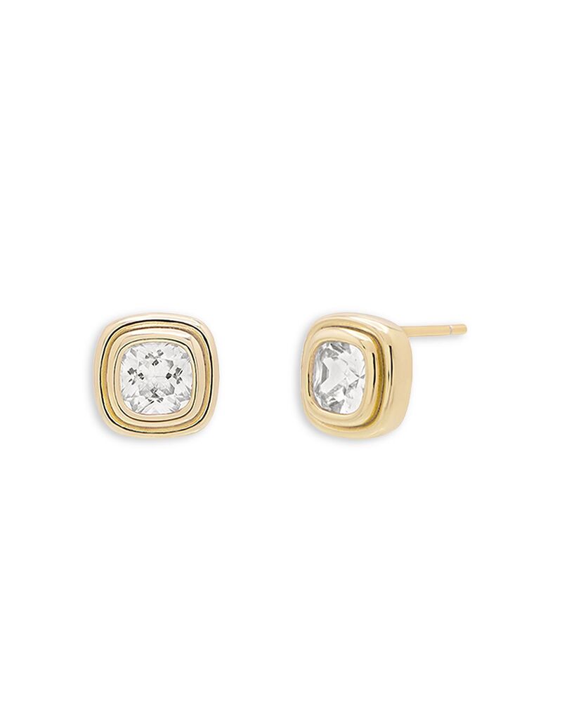 シャシ レディース アクセサリー ピアス・イヤリング Shashi Reagan Cushion Cubic Zirconia Stud Earrings Gold ゴールド｜ReVida 店