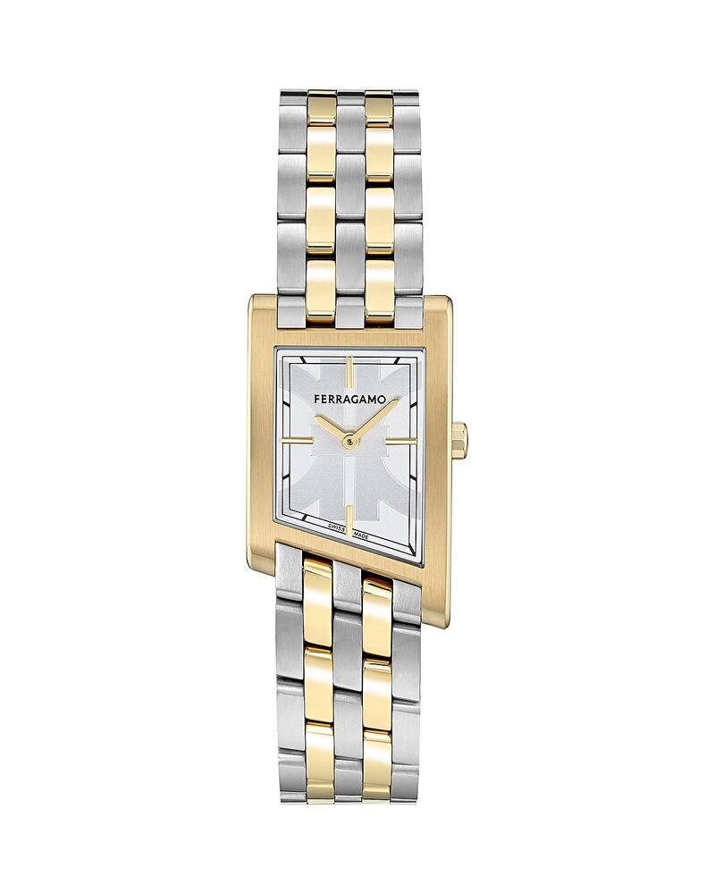 フェラガモ レディース アクセサリー 腕時計 FERRAGAMO Asymetrique Watch 39mm x 24mm Two Tone/Silver シルバー|ReVida 店