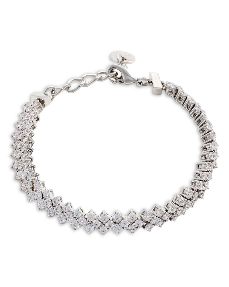 セルフ・ポートレイト レディース アクセサリー ブレスレット・バングル・アンクレット Self-Portrait Crystal Flex Bracelet Silver シルバー