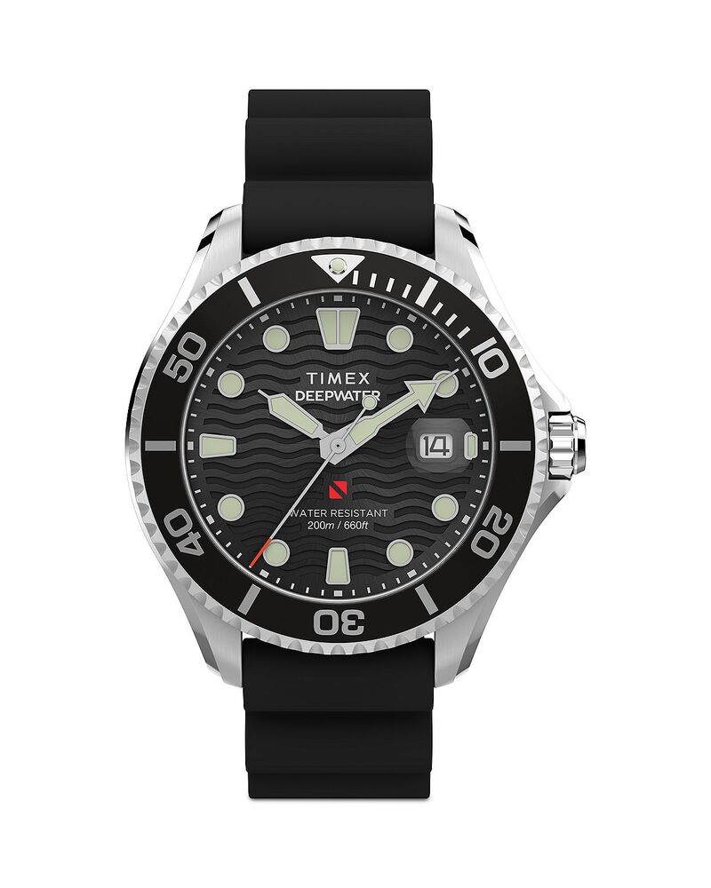 タイメックス レディース アクセサリー 腕時計 Timex Deepwater Meridian 200 Watch 44mm Black ブラック