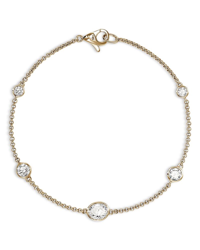 ジョン・ハーディー レディース アクセサリー ブレスレット・バングル・アンクレット ベスト JOHN HARDY 14K Yellow Gold Lovestruck Lab Grown Diamond Bezel Station Chain Bracelet Gold ゴールド