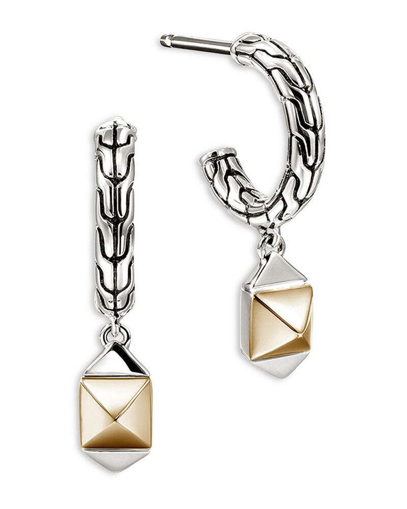 ジョン・ハーディー レディース アクセサリー ピアス・イヤリング JOHN HARDY 14K Yellow Gold & Sterling Silver Icon Pyramidangle Hoop Earringsilver シルバー 102,900円