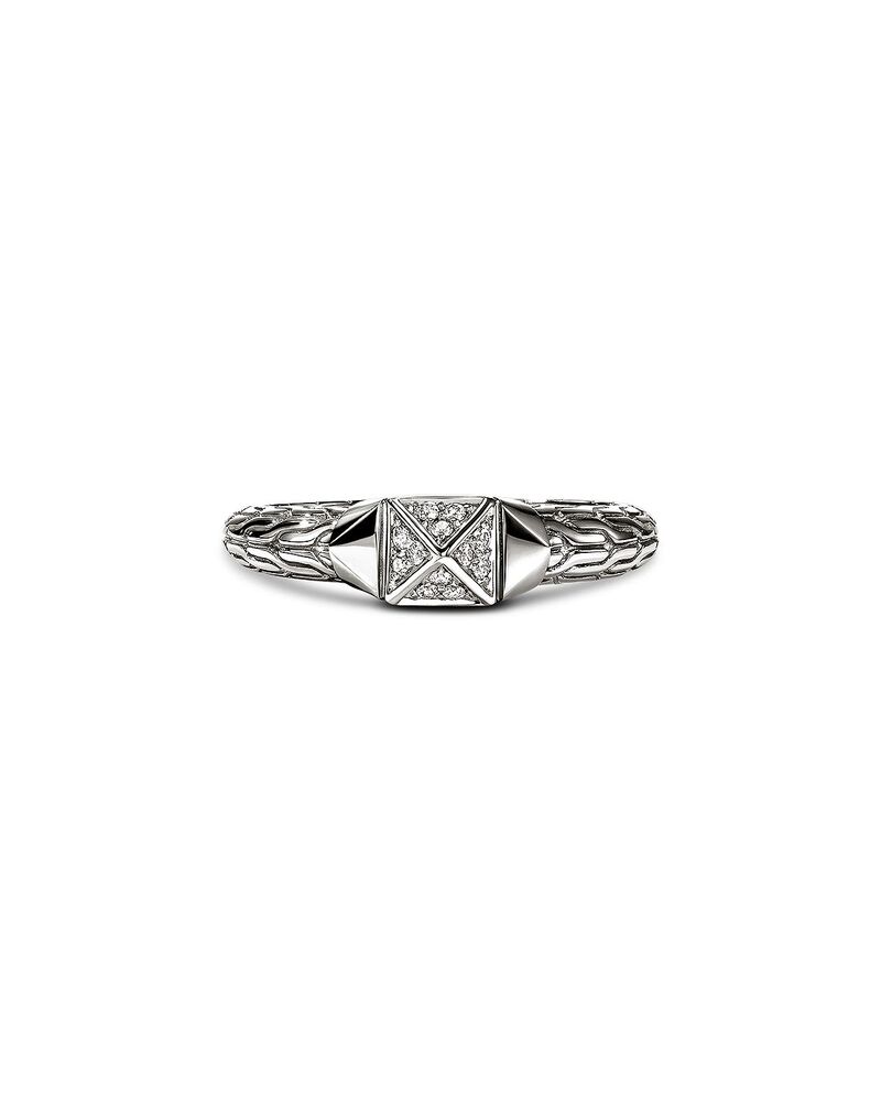 ジョン・ハーディー レディース アクセサリー リング JOHN HARDY Sterling Silver Icon Diamond Pyramid Ring Silver シルバー｜ReVida 店