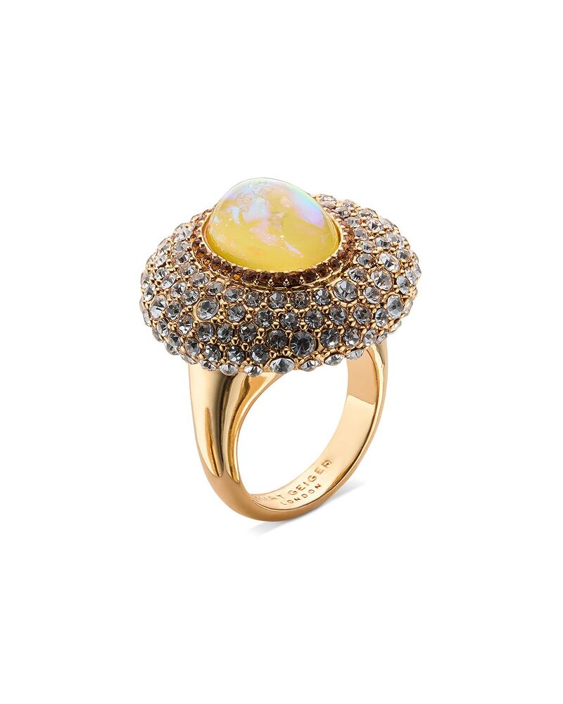 カートジェイガーロンドン レディース アクセサリー リング KURT GEIGER LONDON Pav & Stone Cocktail Ring Yellow イエロー