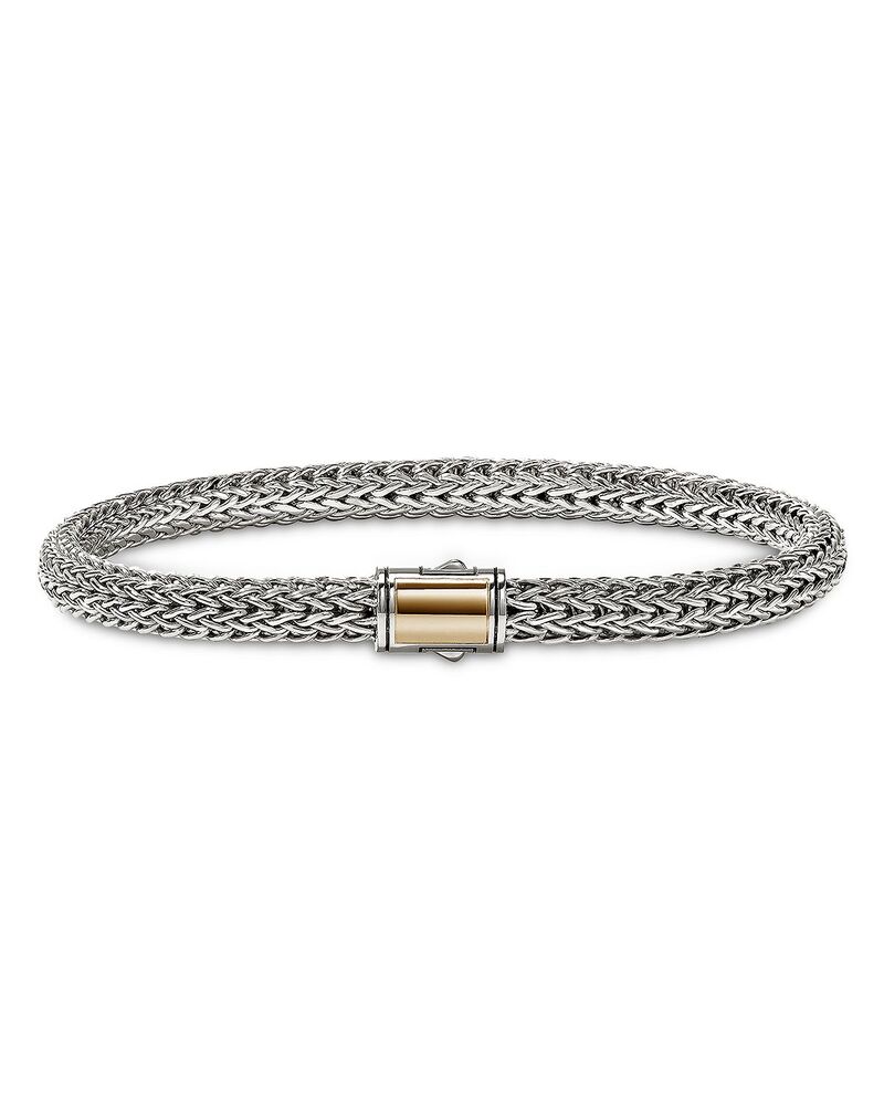 ジョン・ハーディー レディース アクセサリー ブレスレット・バングル・アンクレット JOHN HARDY 14K Yellow Gold & Sterling Silver Icon Woven Link Chain Bracelet 5mm Silver シルバー｜ReVida 店