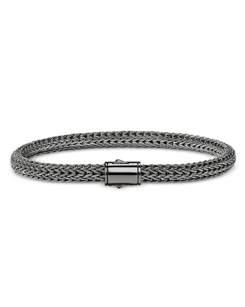 ジョン・ハーディー レディース アクセサリー ブレスレット・バングル・アンクレット JOHN HARDY Sterling Silver Icon Dark Woven Link Bracelet 5mm Silver シルバー｜ReVida 店