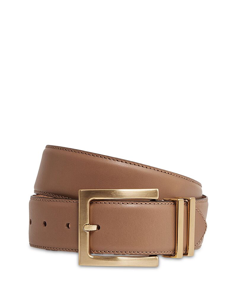 レイス レディース アクセサリー ベルト レザー REISS Brompton Women's Angular Leather Belt Brown ブラウン|ReVida 店