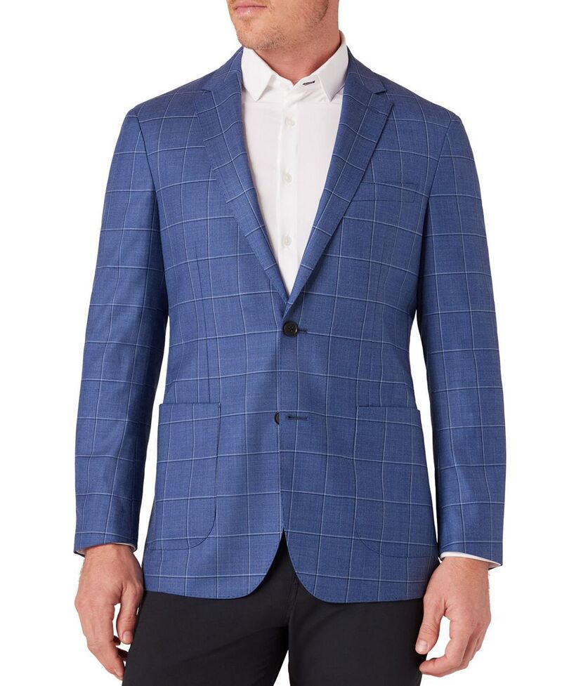 ミズンメイン メンズ アウター ジャケット・ブルゾン ブレザー Mizzen+Main Lavelle Blazer True Blue Windowpane ブルー