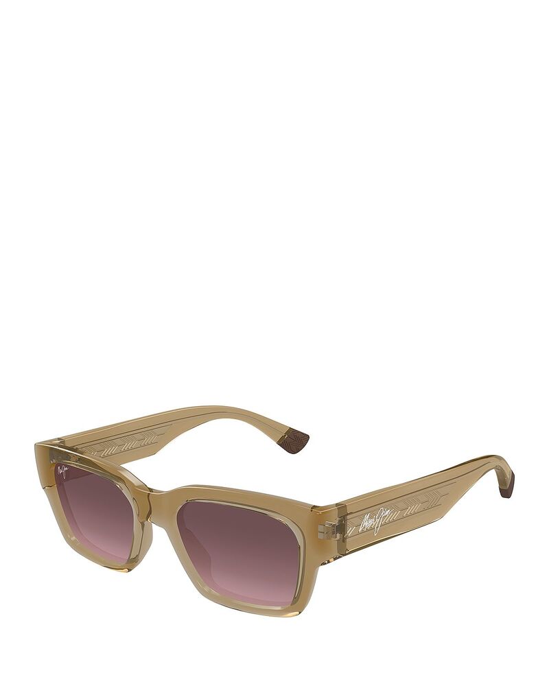 マウイジム レディース アクセサリー サングラス・アイウェア Maui Jim Kenui Rectangle Sunglasses 53mm Dark Havana
