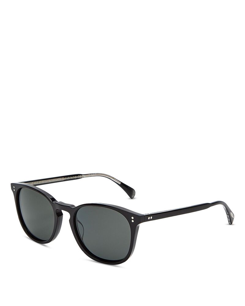 オリバーピープルズ レディース アクセサリー サングラス・アイウェア Oliver Peoples Finlay Round Sunglasses 53mm Black White ホワイト