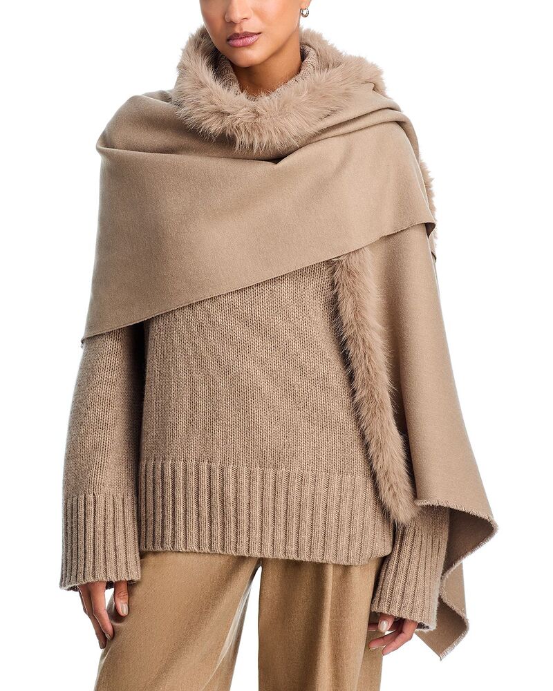 フラース レディース アクセサリー マフラー・ストール・スカーフ FRAAS V Faux Fur Trim Wrap Chinchilla