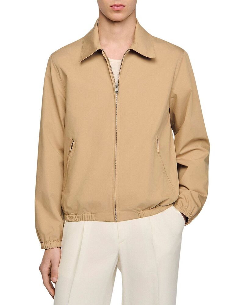 サンドロ メンズ アウター ジャケット・ブルゾン Sandro Classic Fit Zip Up Jacket Sand サンド