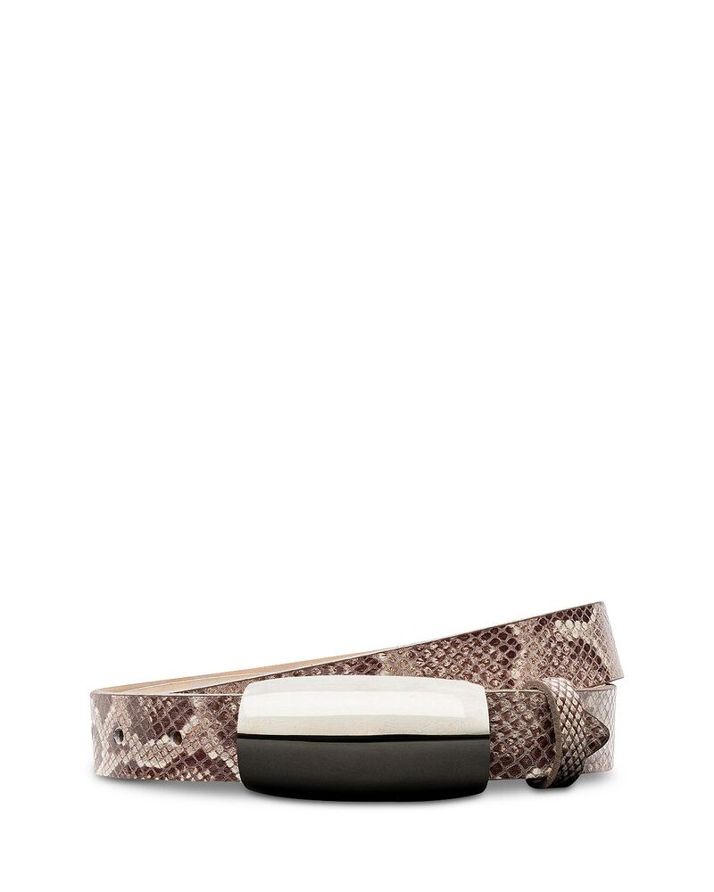 ラジャンス レディース 付属物 三尺帯 なめし革 L\u0027AGENCE Women\u0027s Marlowe Snake-Embossed Leather Belt Blush Snake 毛はらい