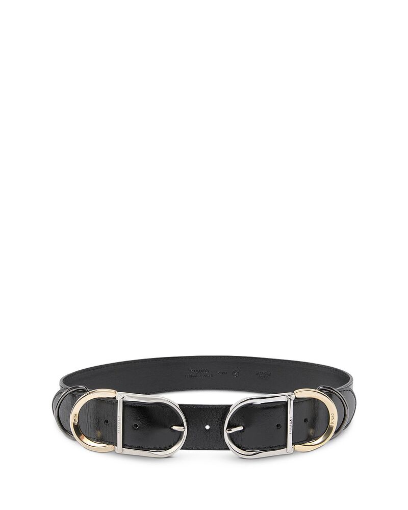 ピンコ レディース 佩び物 胴締め なめし革 PINKO Women\u0027s Double Buckleather Belt Z99p